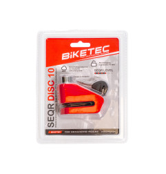 BIKETEC SEQR BLOKADA TARCZY HAMULCOWEJ- BOLEC/TRZPIEŃ 10MM, 3KLUCZE