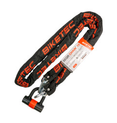 BIKETEC SEQR ŁAŃCUCH CP 2M Z KŁÓDKĄ 3KLUCZE OCZKO 10MM