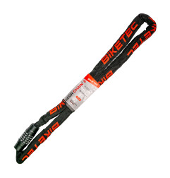 BIKETEC SEQR ŁAŃCUCH CP 1,5M, OCZKO 8MM, ZAMEK SZYFROWY 5 CYFROWY, CZARNA OTULINA