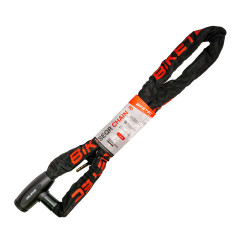 BIKETEC SEQR ŁAŃCUCH CP 1,2M, OCZKO 8MM, WBUDOWANA KŁÓDKA 3 KLUCZE, CZARNA OTULINA