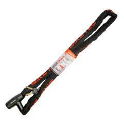 BIKETEC SEQR ŁAŃCUCH CP 1,5M, OCZKO 8MM, WBUDOWANA KŁÓDKA 3 KLUCZE, CZARNA OTULINA
