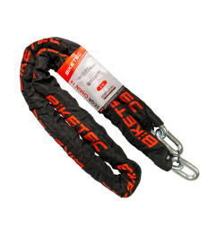 BIKETEC SEQR ŁAŃCUCH 2M, OCZKO 14MM, CZARNA OTULINA