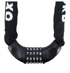 OXFORD PROMOCJA ŁAŃCUCH ZABEZPIECZENIE ANTYKRADZIEŻOWE COMBI CHAIN 6MM x 0,9M (OCZKO 6MM) - (ZAMKNIĘCIE NA SZYFR)