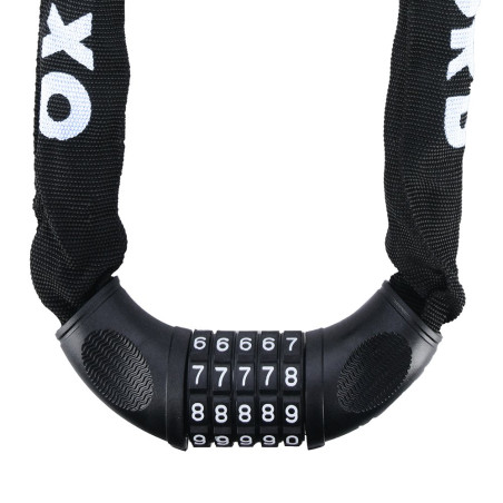 OXFORD PROMOCJA ŁAŃCUCH ZABEZPIECZENIE ANTYKRADZIEŻOWE COMBI CHAIN 6MM x 0,9M (OCZKO 6MM) - (ZAMKNIĘCIE NA SZYFR)