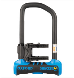 OXFORD PROMOCJA ZABEZPIECZENIE ANTYKRADZIEŻOWE KŁÓDKA SHACKLE 14 PRO U-LOCK 260mm x 177mm KOLOR NIEBIESKI