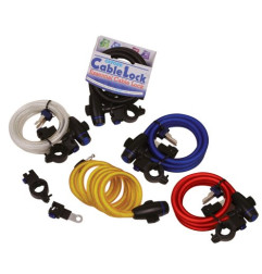 OXFORD LINKA CABLE LOCK Z ZAMKNIĘCIEM DŁUGOŚĆ 1.8M X 12MM KOLOR CIEMNY BS