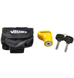 VECTOR (VICMA) BLOKADA TARCZY HAMULCOWEJ DISC LOCK Z POKROWCEM KOLOR ŻÓŁTY (4777)