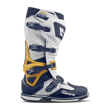 GAERNE BUTY CROSS/ENDURO MODEL SG-22 SQUADRON KOLOR NIEBIESKI/ZŁOTY/BIAŁY ROZMIAR 43