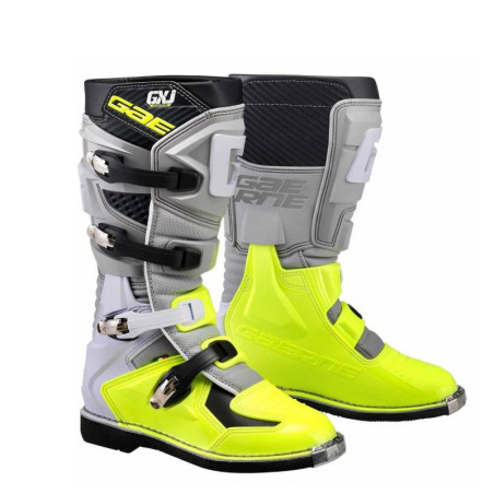 Buty motocyklowe dziecięce junior GAERNE GX-J MX OFFROAD szare/ fluor