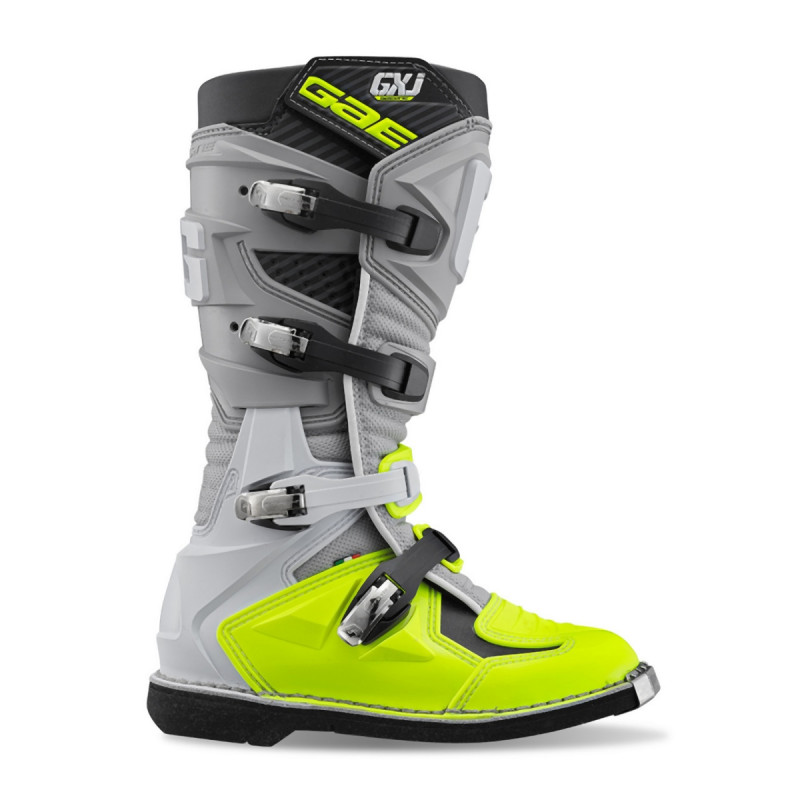 Buty motocyklowe dziecięce junior GAERNE GX-J MX OFFROAD szare/ fluor Buty motocyklowe dziecięce junior GAERNE GX-J MX OFFROAD szare/ fluor
