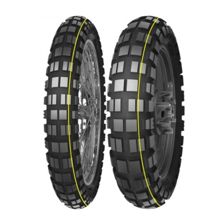 MITAS OPONA 110/80B19 E-10 59T TL DAKAR (ŻÓŁTY PASEK) PRZÓD DOT 04-05/2023 (24443) wycofane