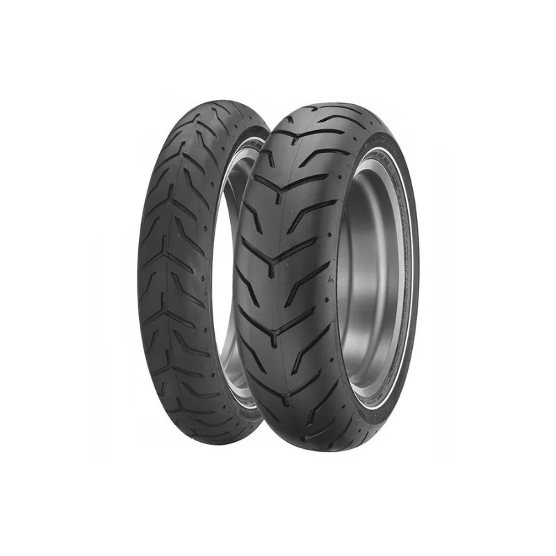 DUNLOP OPONA 130/80B17 D408 65H TL PRZÓD SW WĄSKI BIAŁY PAS HARLEY-DAVIDSON DOT 25/2023
