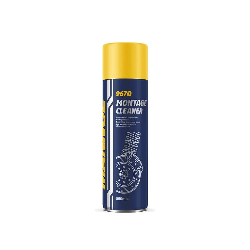 MANNOL MONTAGE CLEANER PREPARAT DO ODTŁUSZCZANIA HAMULCÓW 500ML BRAKE CLEANER (9670) (24) (1200)