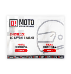 OMOTO ZESTAW 20 SZTUK CHUSTECZKI DO KASKU MOKRA I SUCHA O!MOTO CLEANING WIPES PAKIET W OPAKOWANIU ZBIORCZYM IDEALNY NA LADE