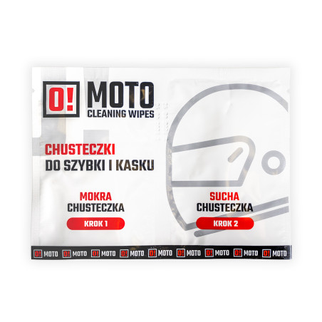 OMOTO ZESTAW 20 SZTUK CHUSTECZKI DO KASKU MOKRA I SUCHA O!MOTO CLEANING WIPES PAKIET W OPAKOWANIU ZBIORCZYM IDEALNY NA LADE