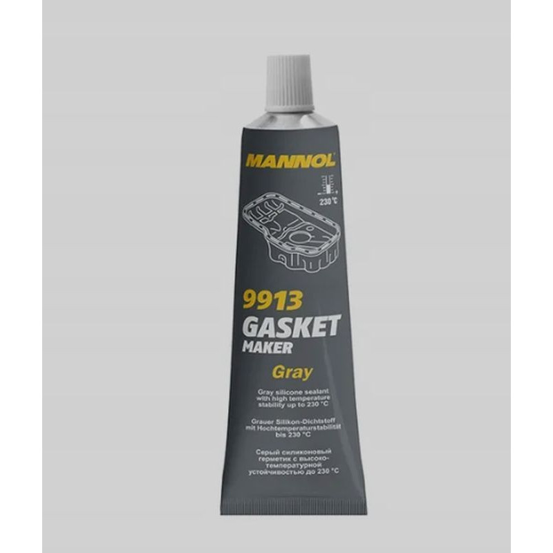MANNOL GASKET MAKER - SILIKON USZCZELNIAJĄCY- KOLOR SZARY 85G (ZASTĘPUJE USZCZELKI) (9913) (144)