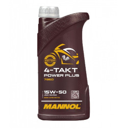 MANNOL OLEJ MOTOCYKLOWY SILNIKOWY 4-TAKT POWER PLUS 15W-50 1L (7860)