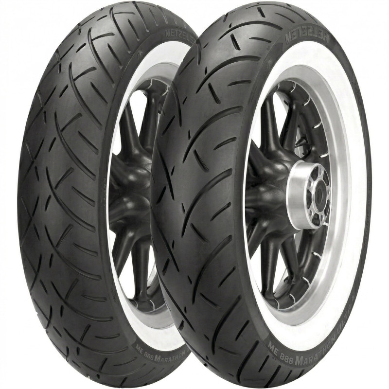 METZELER OPONA 130/90-16 ME888 MARATHON ULTRA 67H TL M/C WWW BIAŁY BOK PRZÓD DOT 02/2026