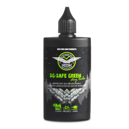 WINX OLEJ DO ŁAŃCUCHA ROWEROWEGO SG SAFE GREEN SUCHE WARUNKI 100ML