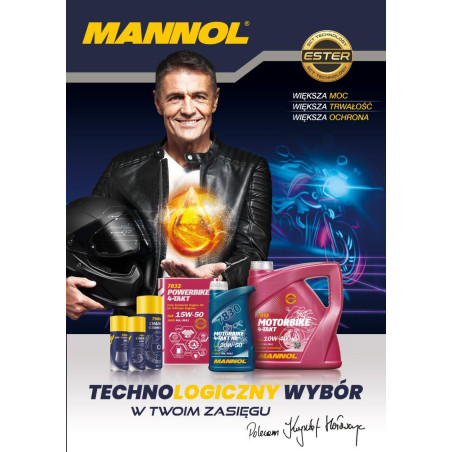 MANNOL OLEJ SILNIKOWY 4T PLUS 10W40 1L (API SL, JASO MA/MA2) SEMISYNTETYK (7202) (20) (960)