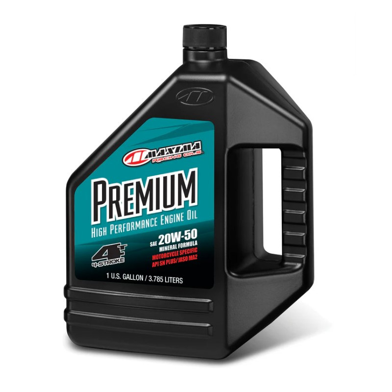 MAXIMA RACING OILS OLEJ SILNIKOWY MINERALNY PREMIUM 20W50 3.785 LITRY (4) (AKC)