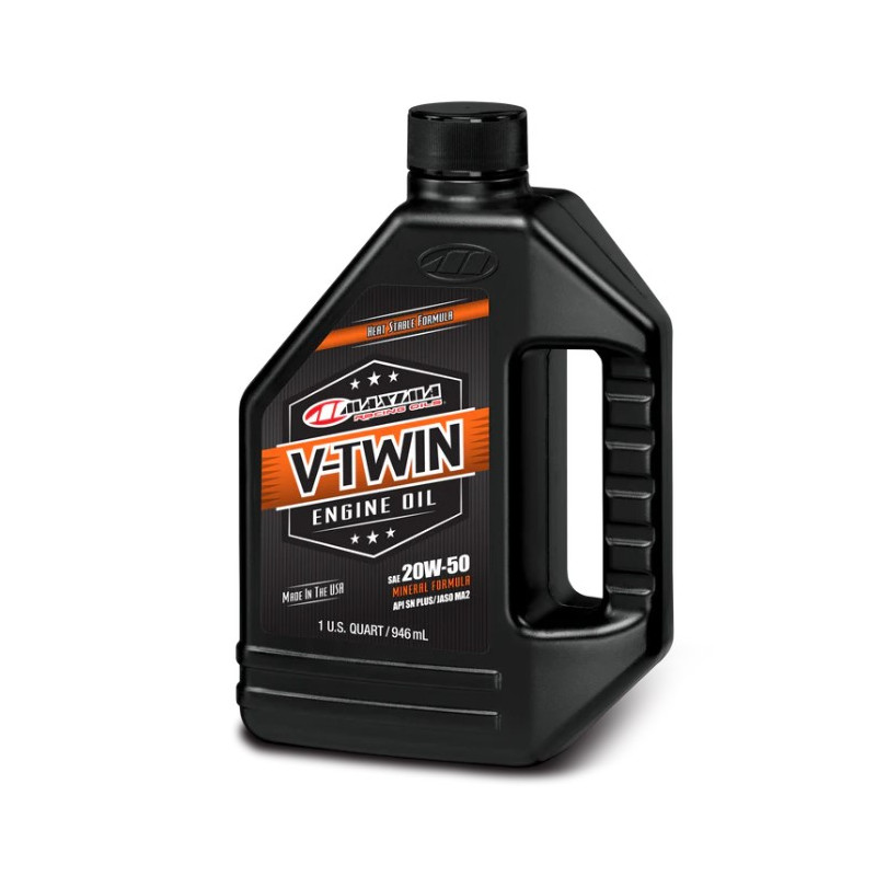 MAXIMA RACING OILS OLEJ SILNIKOWY MINERALNY V-TWIN MINERAL 20W50 1 LITR (12) (AKC)