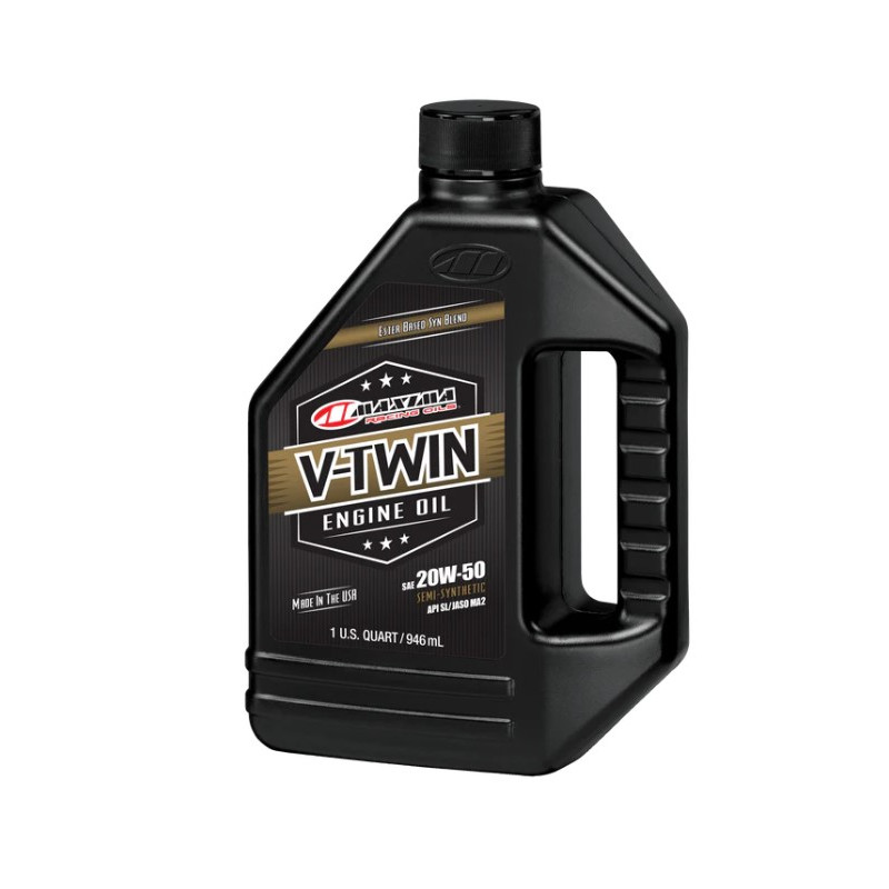 MAXIMA RACING OILS OLEJ SILNIKOWY PÓŁSYNTETYCZNY V-TWIN SYNTHETIC BLEND 20W50 1 LITR (12) (AKC)