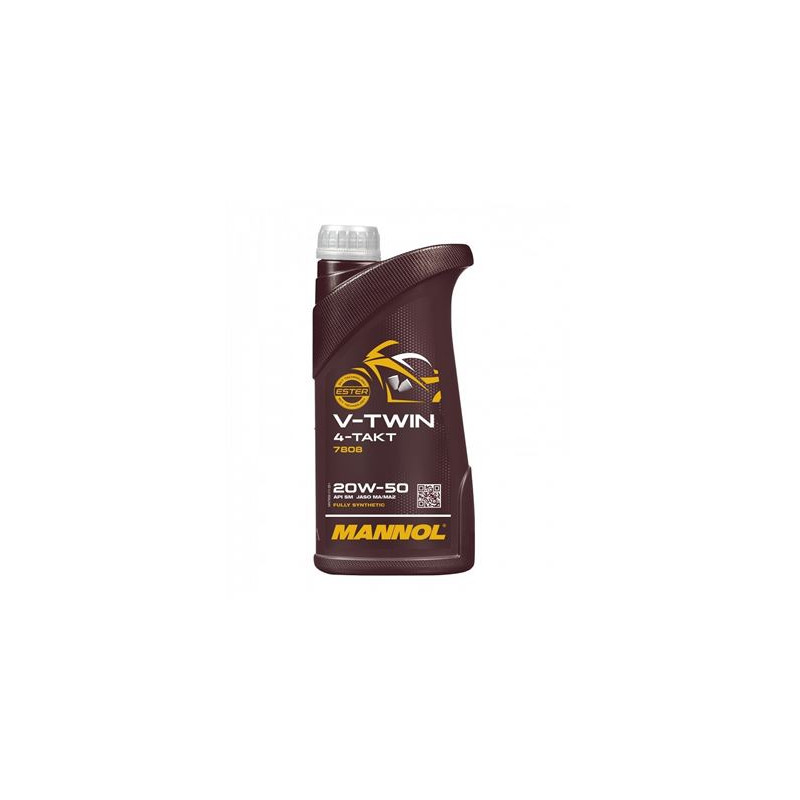 MANNOL OLEJ SILNIKOWY 4T V-TWIN 20W50 1 L MA2 FULLSYNTETYK (JASO MA/MA2, API SL) (20)