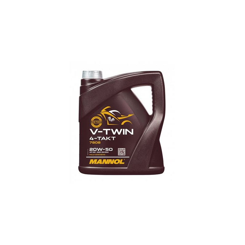 MANNOL OLEJ SILNIKOWY 4T V-TWIN 20W50 4 L MA2 FULL SYNTETYK (JASO MA/MA2, API SL) (4)