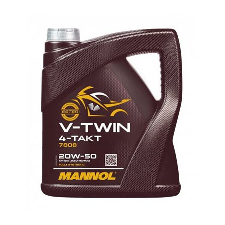 MANNOL OLEJ SILNIKOWY 4T V-TWIN 20W50 4 L MA2 FULL SYNTETYK (JASO MA/MA2, API SL) (4)