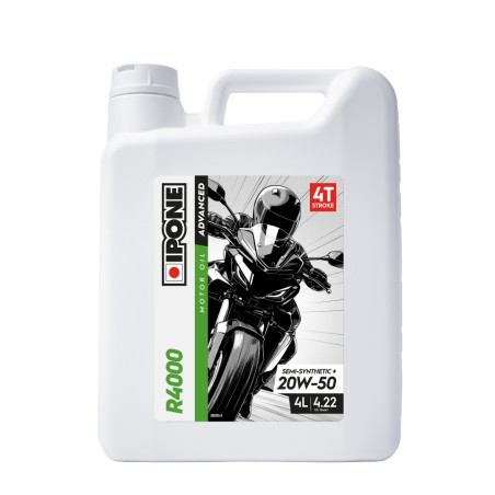 IPONE R4000 20W50 OLEJ SILNIKOWY SEMISYNTETYK PLUS 4L (ESTER, MA2) (AKC) (6)ZASTĘPUJE 800044