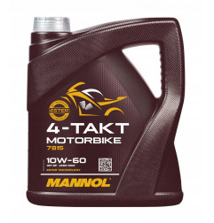 MANNOL OLEJ SILNIKOWY 4T MOTORBIKE 10W60 4L SYNTETYCZNY ESTER TECHNOLOGY (JASO MA/MA2) (7815) (20)