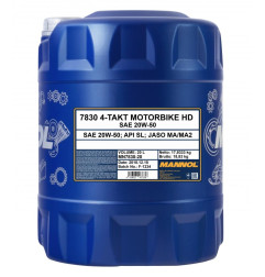 MANNOL OLEJ SILNIKOWY 4T MOTORBIKE HD 20W50 20L V-TWIN MA2 SEMISYNTETYK (JASO MA/MA2, API SL) (7830)