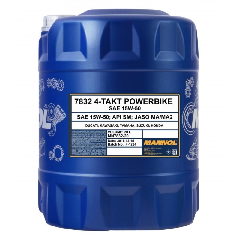 MANNOL OLEJ SILNIKOWY 4T MOTORBIKE 15W50 20L ESTER + MA2 SEMISYNTETYK (7832)
