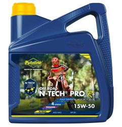 PUTOLINE OLEJ SILNIKOWY 4T 100% SYNTETYK N-TECH® PRO R+ OFF ROAD 15W50 4L (AKC)