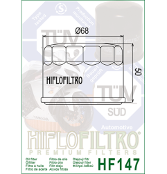 HIFLO FILTR OLEJU HF 147 YAMAHA FZS 600/ YFM 660, KYMCO X-CITING 500 (05-13) (50)