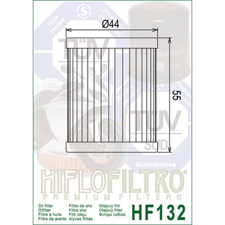 HIFLO FILTR OLEJU HF 132 ARCTIC CAT, KAWASAKI, SUZUKI DR 125/ AN250, 400, YAMAHA (50)