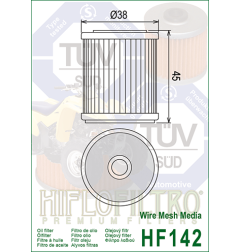 HIFLO FILTR OLEJU HF 142 YAMAHA YFM 350/400, YZF 426 (50)