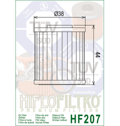 HIFLO FILTR OLEJU HF 207 KXF 250 04-24, RMZ 250/450 04-24 (50)