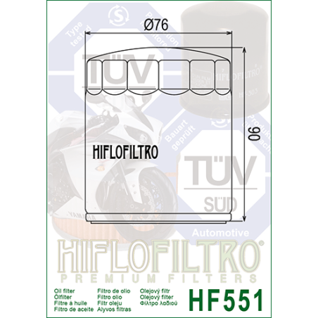 HIFLO FILTR OLEJU HF 551 MOTO GUZZI (50)