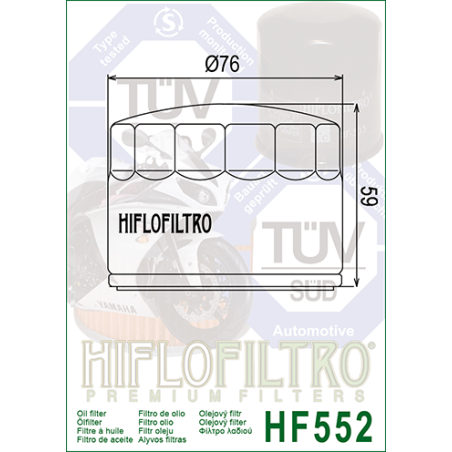 HIFLO FILTR OLEJU HF 552 MOTO GUZZI (50)