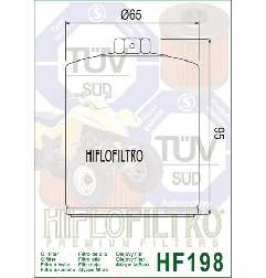 HIFLO FILTR OLEJU HF 198 POLARIS 570/600/700/800/900, VICTORY (50)