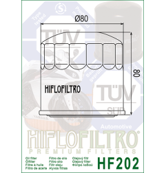 HIFLO FILTR OLEJU HF 202 VT/VF/VN 750 (50)