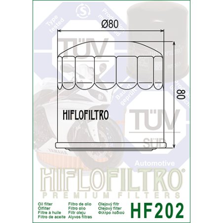 HIFLO FILTR OLEJU HF 202 VT/VF/VN 750 (50)