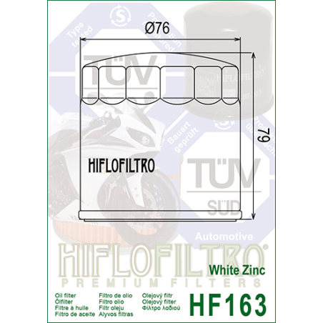 HIFLO FILTR OLEJU HF 163 BMW K/R (50)