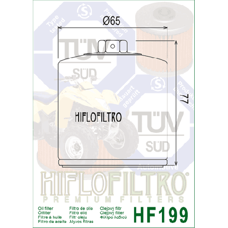 HIFLO FILTR OLEJU HF 199 POLARIS 550/850/900 09-11 (50)