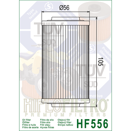 HIFLO FILTR OLEJU HF 556 BOMBARDIER/ SEE DOO (50)