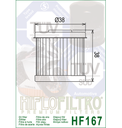 HIFLO FILTR OLEJU HF 167 DAELIM (50)