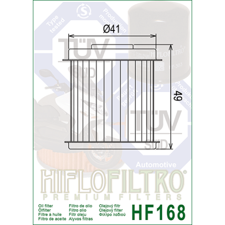 HIFLO FILTR OLEJU HF 168 DAELIM (50)