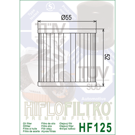 HIFLO FILTR OLEJU HF 125 KAWASAKI GPZ 305, Z 250 (50)